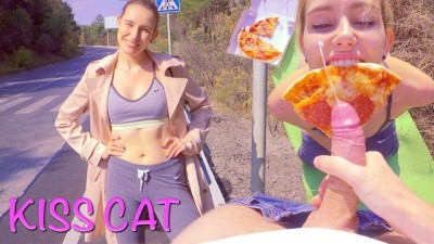 Public Agent Pickup 18 Babe for Pizza / Outdoor Sex and Sloppy Blowjob