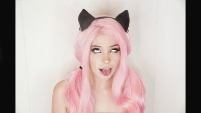 Belle Delphine gets HUGE LOAD blown on her