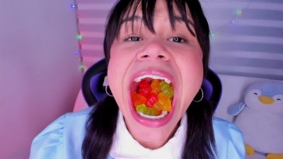 Lila Jordan Swallows a Lot Gummy Bears