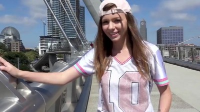 Tomboy teen Alex Blake POV fuck in a car (+18)