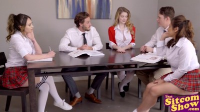 Lucky Classmates Group Amazing Fuck