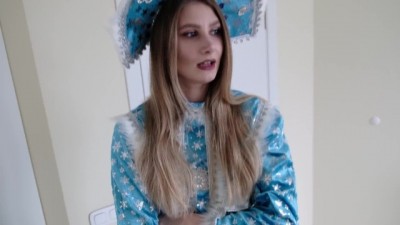 Snegurochka successfully mixed pretty blonde nude up the address