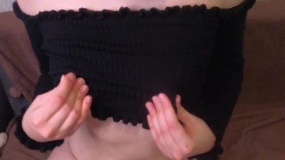 Russian girlfriend showed her hot blonde anal charms and danced with tits, real homemade