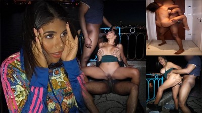 Sheila Ortega se ebony strapon fait defoncer dans la rue par 2 inconnus pour compenser les dettes de Stepson frère !!!