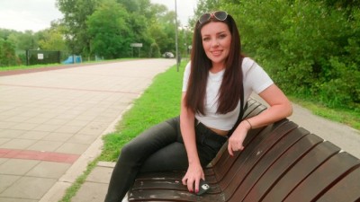 Risky blowjob in the park with cum in beeg www the mouth