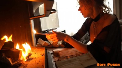 The nymph gets fucked sophia smith uk porn by the fireplace, in the ass and pussy